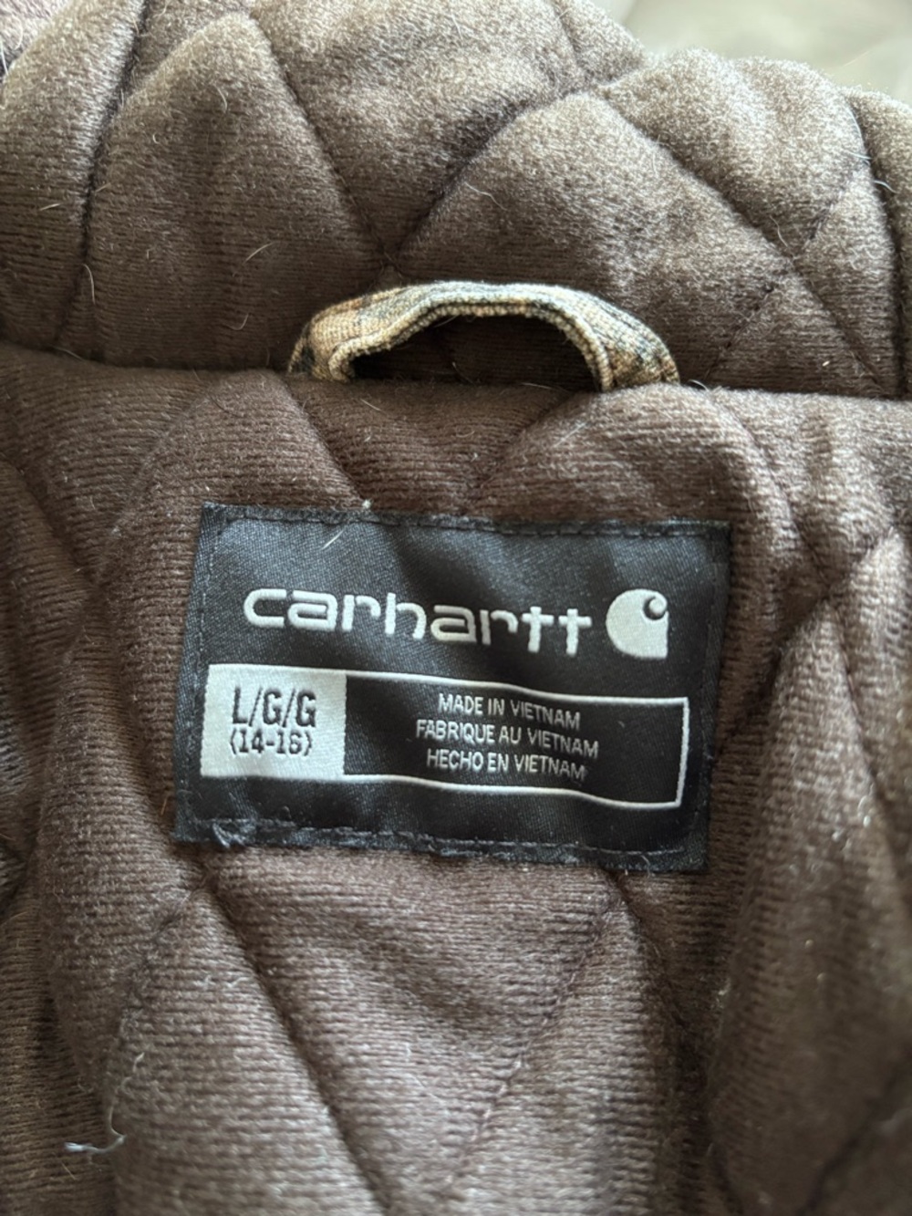Carhartt Boys' Realtree Camo Jacket - Brown/Green L 14/16 - Picture 3 of 4